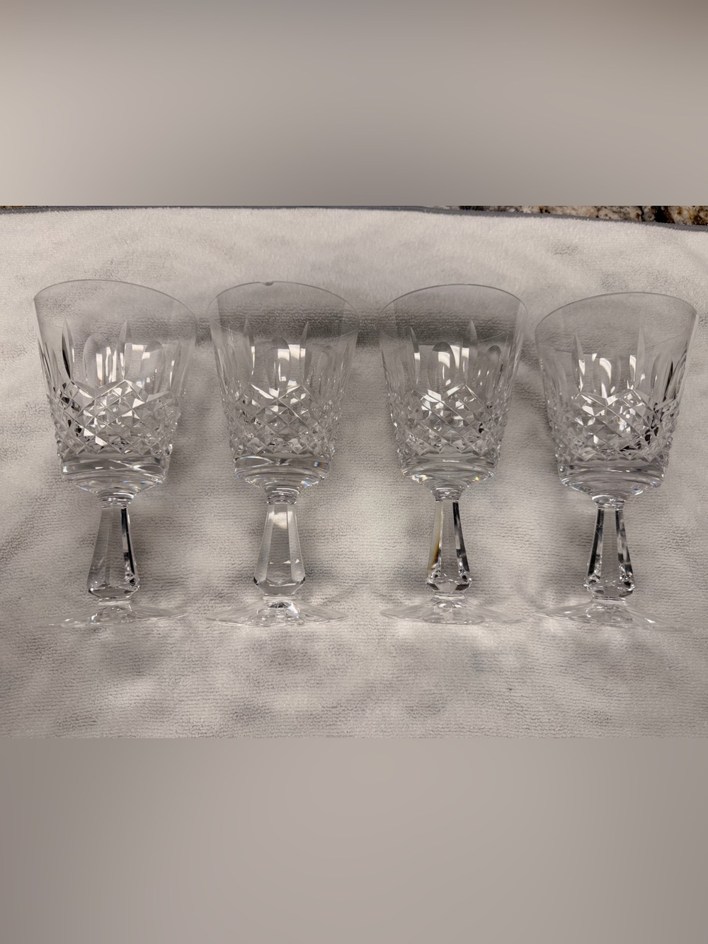 Waterford Vintage Crystal Wine Goblets Clear Crystal Stemware (Set of 4) - Picture 3 of 16